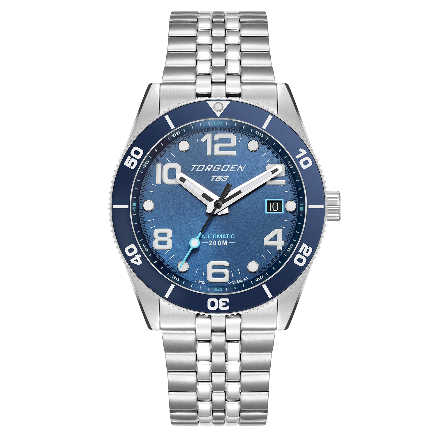 Stainless Steel Torgoen T16 Review T53 Diver Automatic Blue 41mm