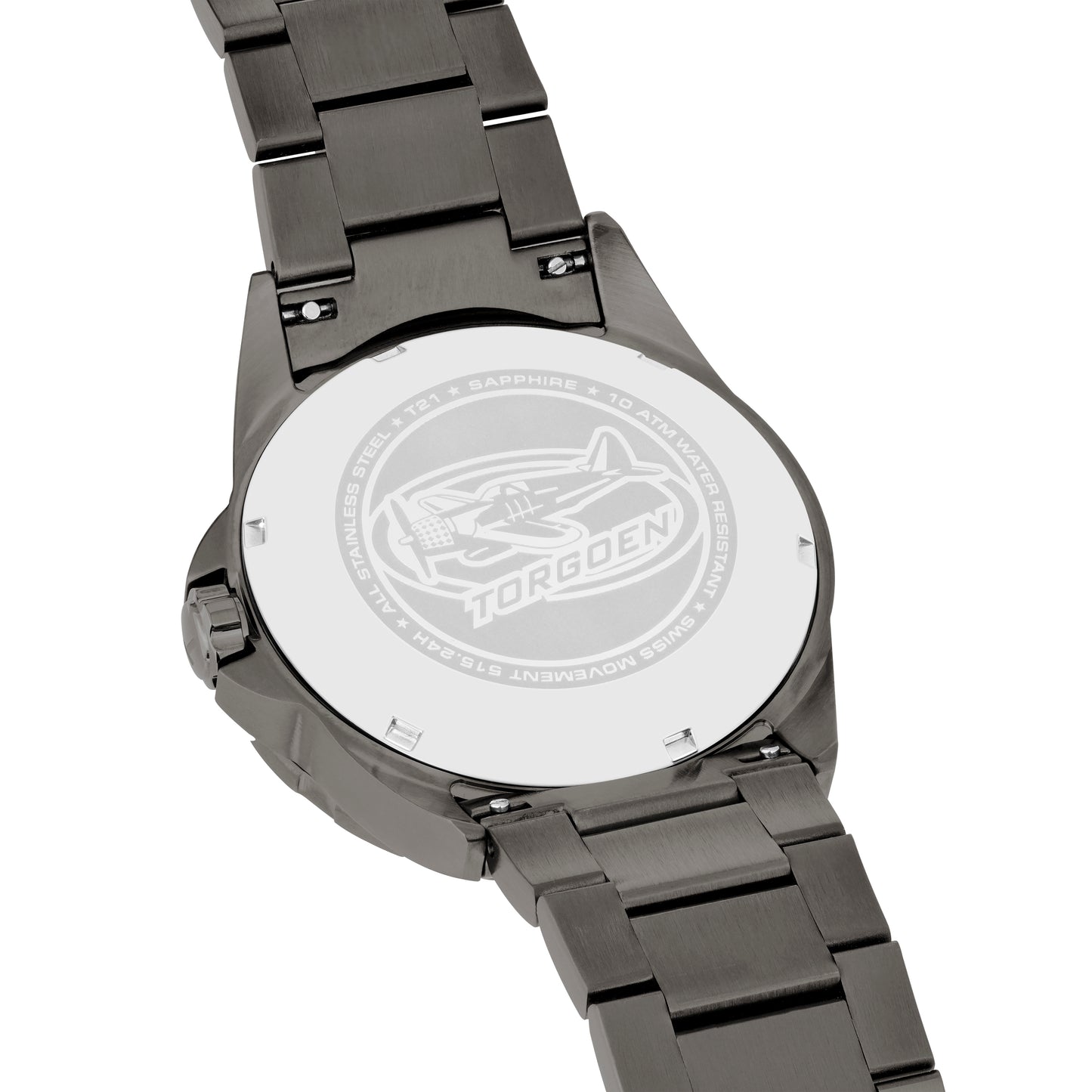T21 Ice Blue Ion Plated Sapphire | 44mm, Stainless Steel Strap