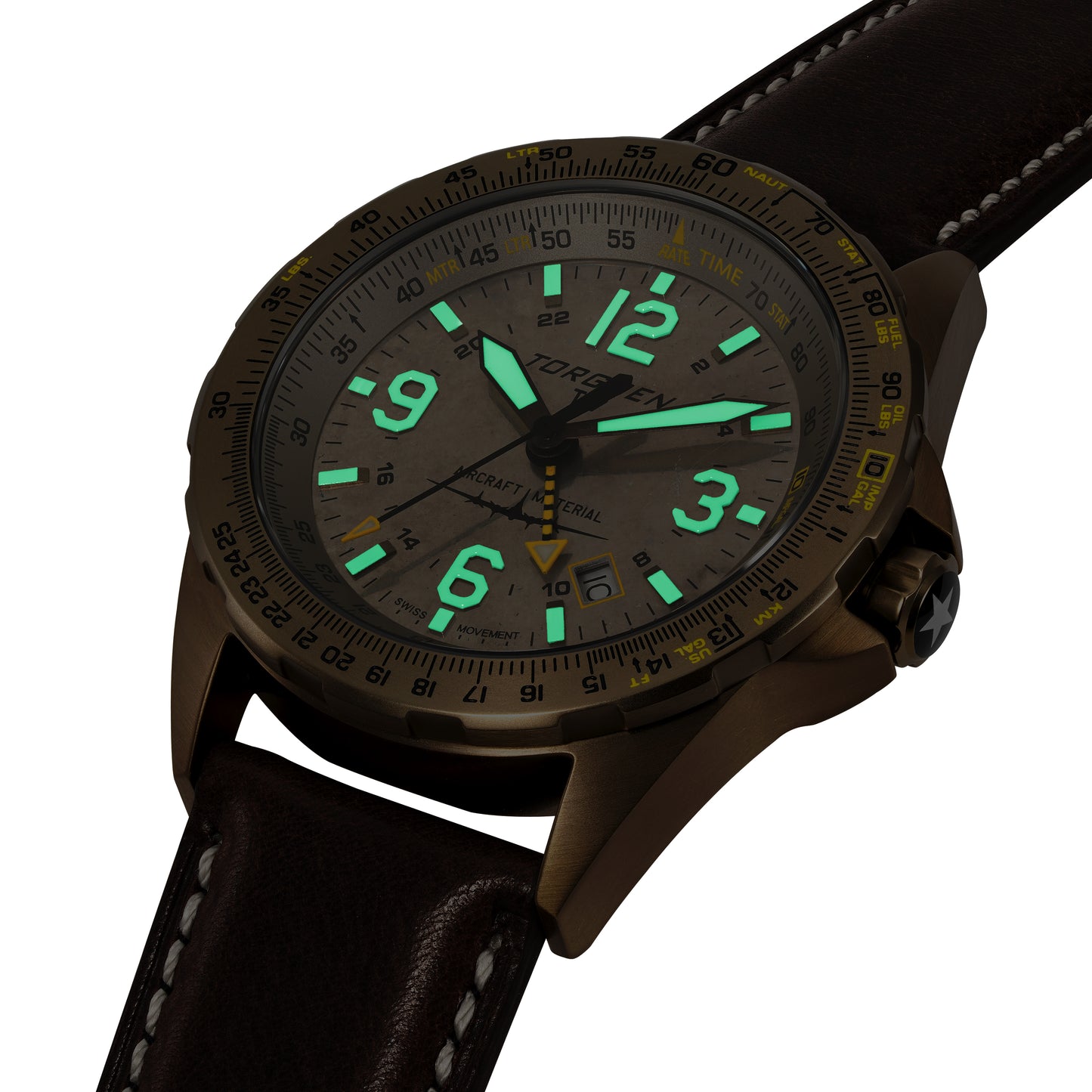 T17 Flying Fortress GMT | 44mm, Vintage Leather Strap