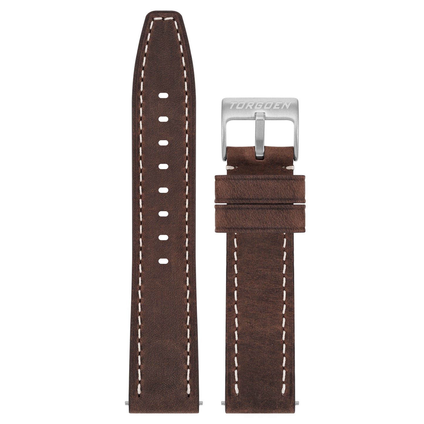 Brown Soft Leather Strap | 22mm Stainless Steel Buckle