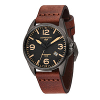 T42 Dark Grey Automatic | 41mm, Vintage Leather Strap