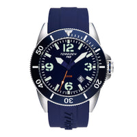 T43 Navy Diver Sapphire | 44mm, Navy Silicone Strap