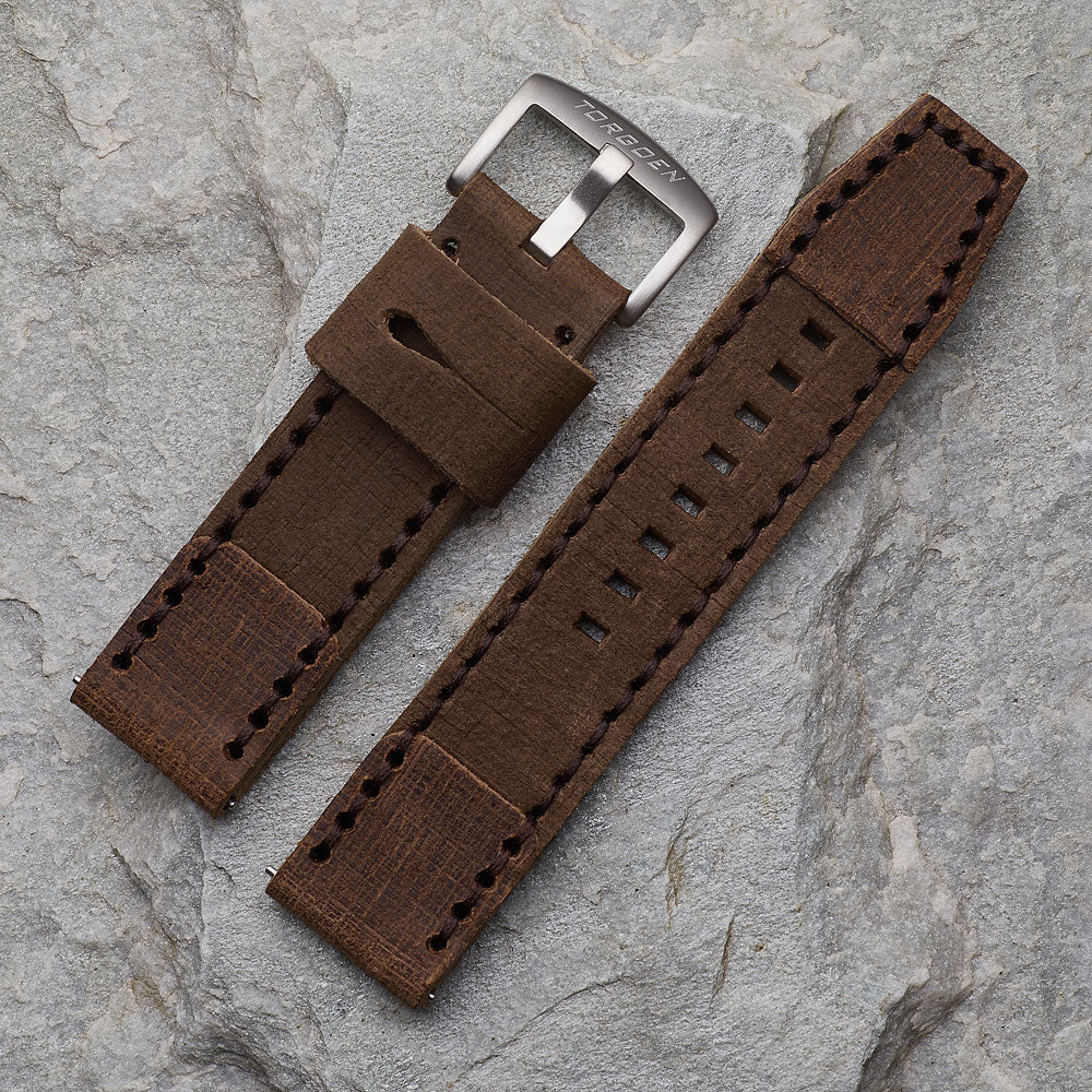 Tan Distressed Leather Strap | 24mm