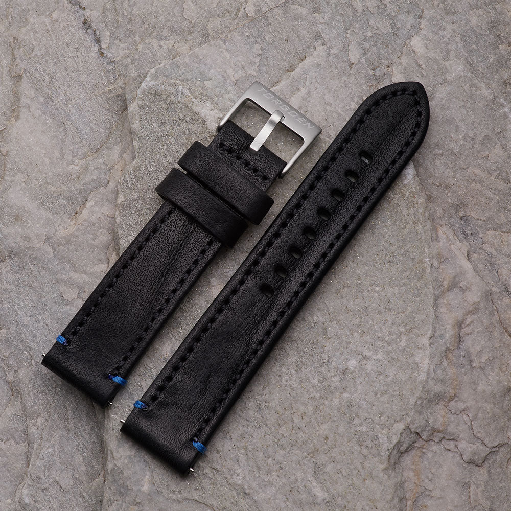 Black Strap With Black Stitching | 22mm