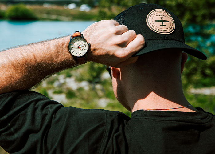 T57 Green GMT Sapphire | 41mm, Dark Brown Leather – Torgoen