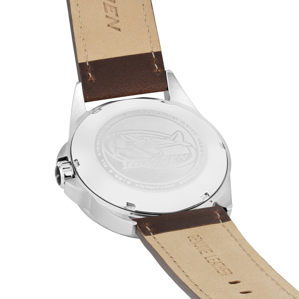 T10 Wren | 44mm, Leather Strap