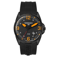 T10 Blackbird Carbon Sapphire | 44mm, Black Silicone Strap