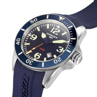 T43 Navy Diver Sapphire | 44mm, Navy Silicone Strap