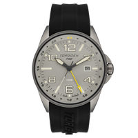 T48 GMT Heron | 44mm, Black Silicone Strap