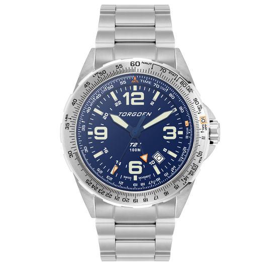 T21 Blue Sapphire | 44mm, Stainless Steel Bracelet