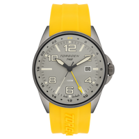 T48 GMT Heron | 44mm, Yellow Silicone Strap