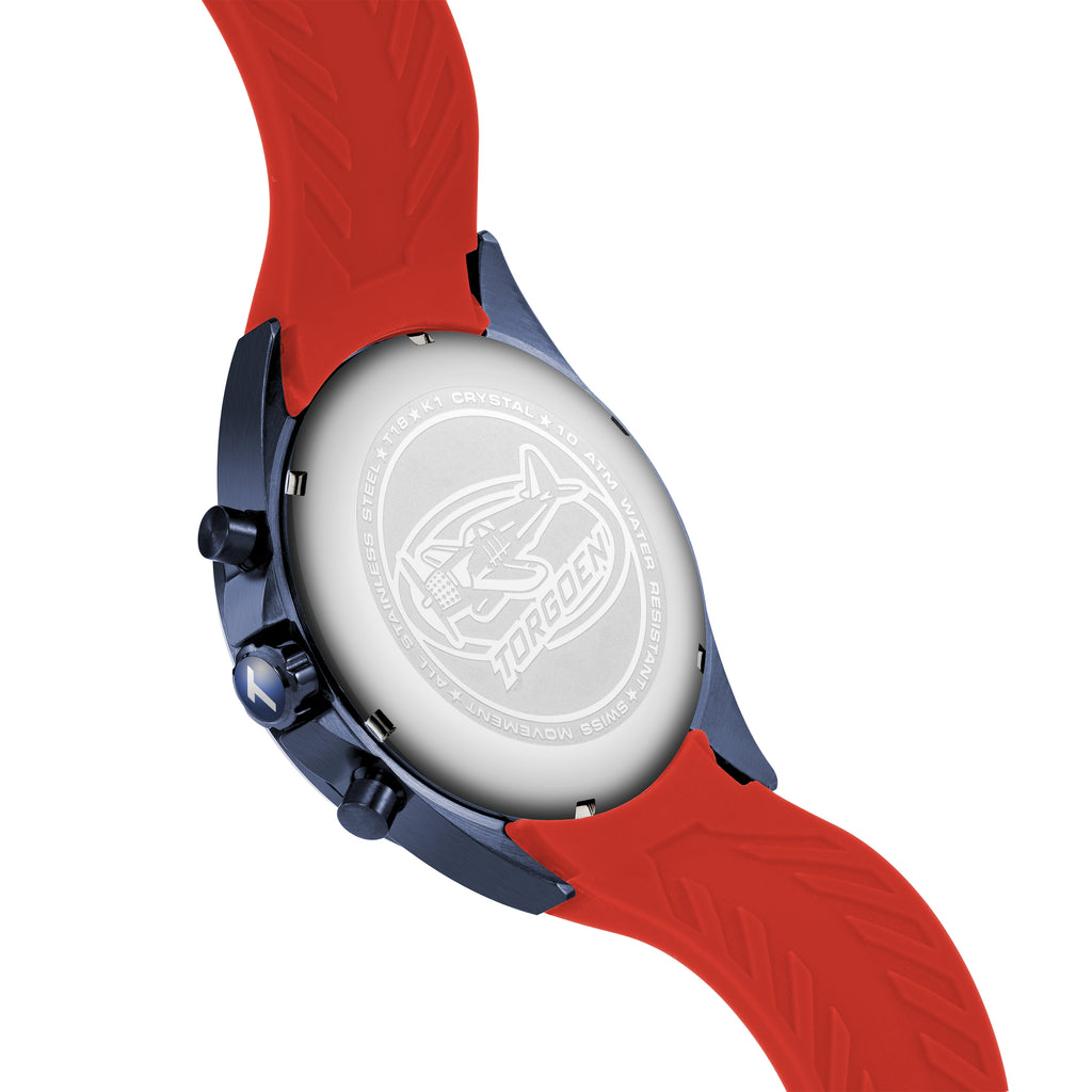 T18 Red | 45mm, Red Silicone Strap