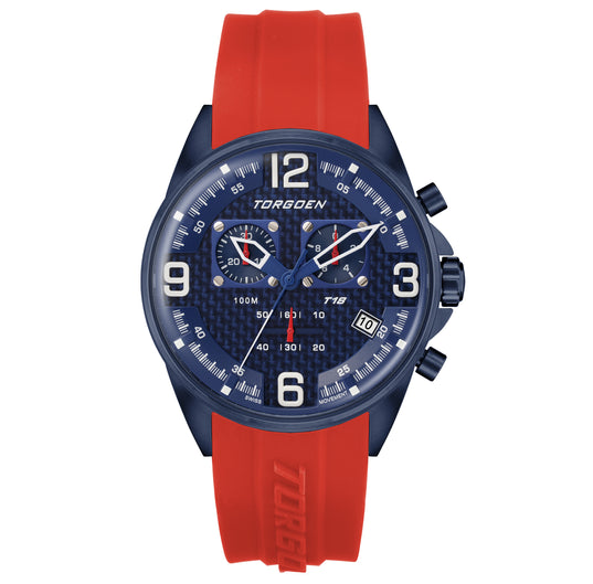 T18 Red | 45mm, Red Silicone Strap