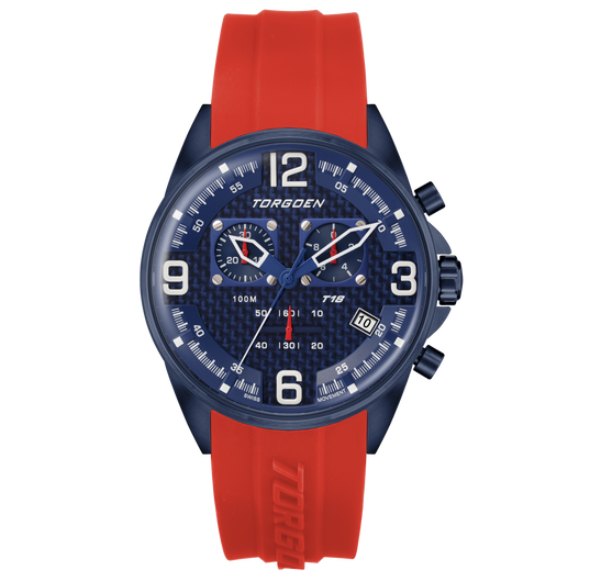 T18 Red | 45mm, Red Silicone Strap