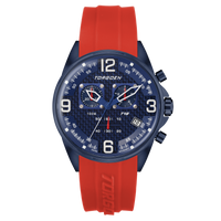 T18 Red | 45mm, Red Silicone Strap