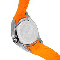 T10 Gunmetal Carbon Fiber | 44mm, Orange Silicone Strap