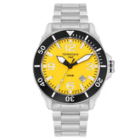 T43 Yellow Diver Sapphire | 44mm, Stainless Steel Bracelet
