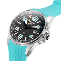 T48 GMT Cyan | 44mm, Cyan Silicone Strap