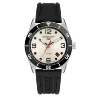 T53 Diver Cream | 41mm, Black Silicone Strap