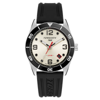 T53 Diver Cream | 41mm, Black Silicone Strap