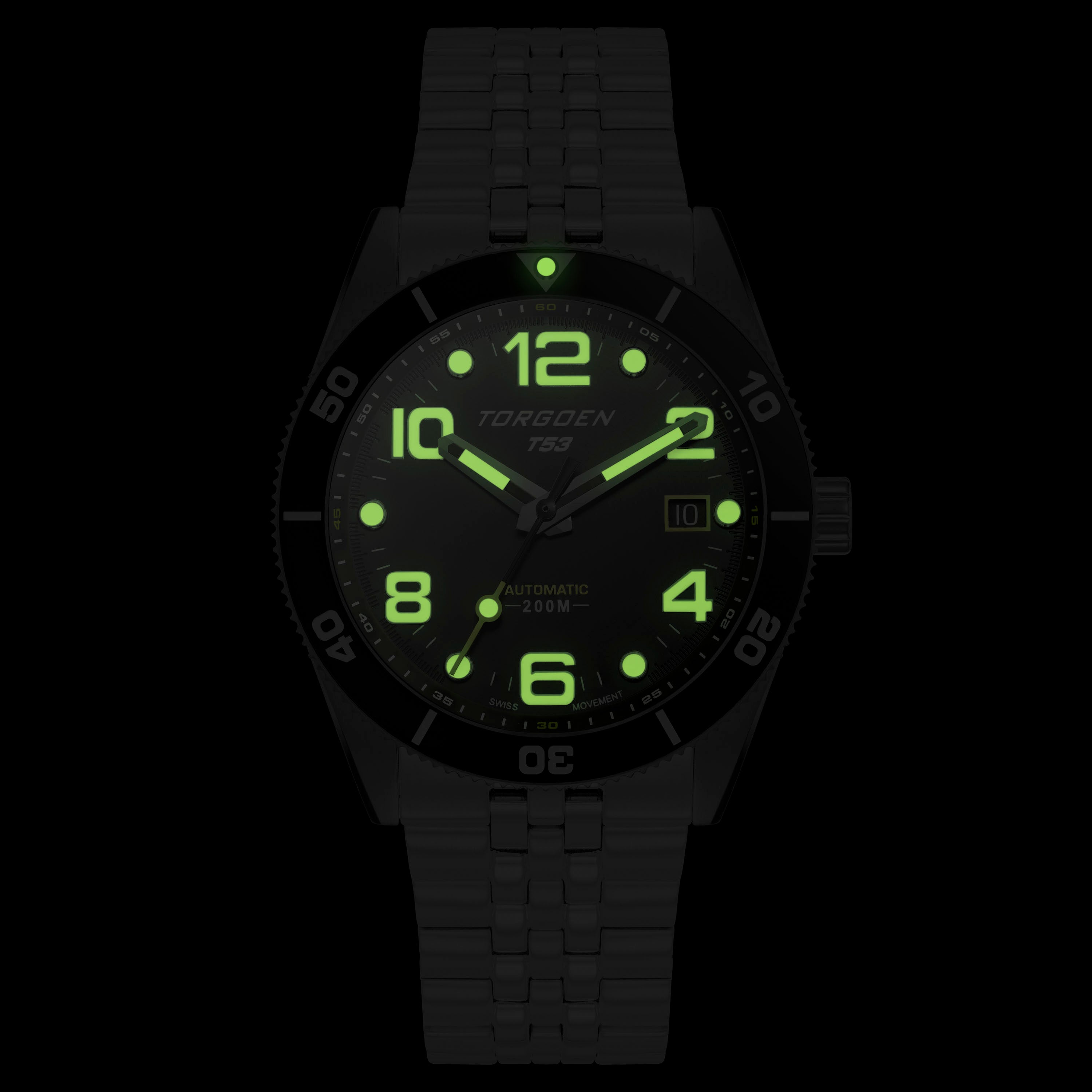 T53 Diver Automatic Gunmetal | 41mm, Black Stainless Steel Strap