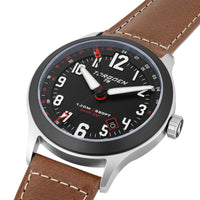 T56 Black Sapphire GMT | 44mm, Dark Brown Leather Strap