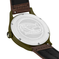 T56 Green Sapphire GMT | 44mm, Chocolate Brown Leather Strap