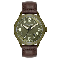 T56 Green Sapphire GMT | 44mm, Chocolate Brown Leather Strap