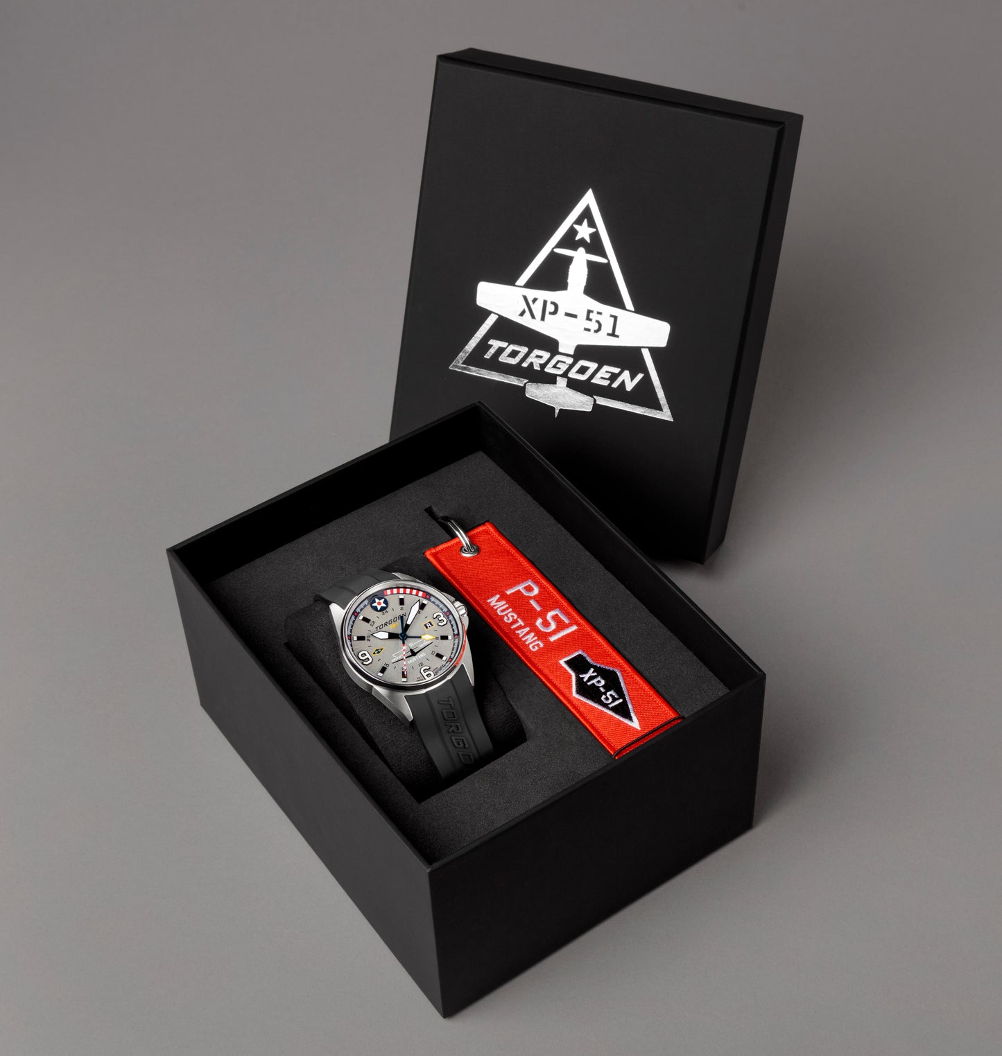 T51-XP Mustang | 44mm, Black Silicone Strap