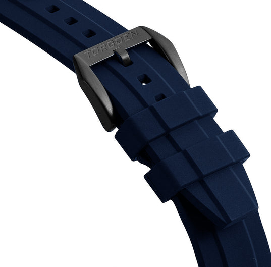 Blue Silicone Strap | 24mm Black Buckle (Form Fit)