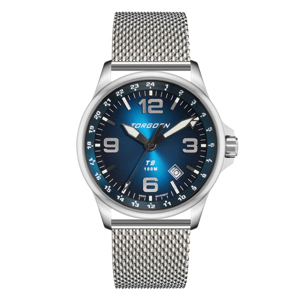 T9 Blue Mesh GMT 42mm Mesh Strap Torgoen