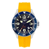 T43 Navy/Yellow Diver Sapphire | 44mm, Yellow Silicone Strap