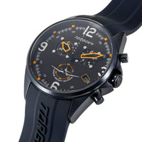 T4 Swiss Chronograph Watch | 45mm, Navy Silicone/Steel Strap