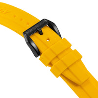 Yellow Silicone Strap | 24mm Black Buckle