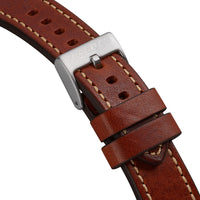 Brown Leather Strap w/ Tan Stitching | 22mm