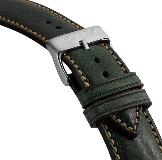 Slate Leather, Beige Stitches Strap | 24mm