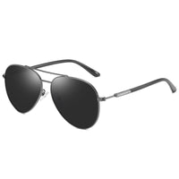Gunmetal Aviator Sunglasses