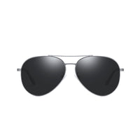 Gunmetal Aviator Sunglasses